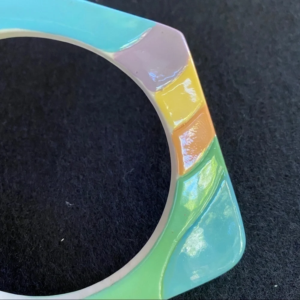 Vintage painted bracelet - Picture 7 of 8